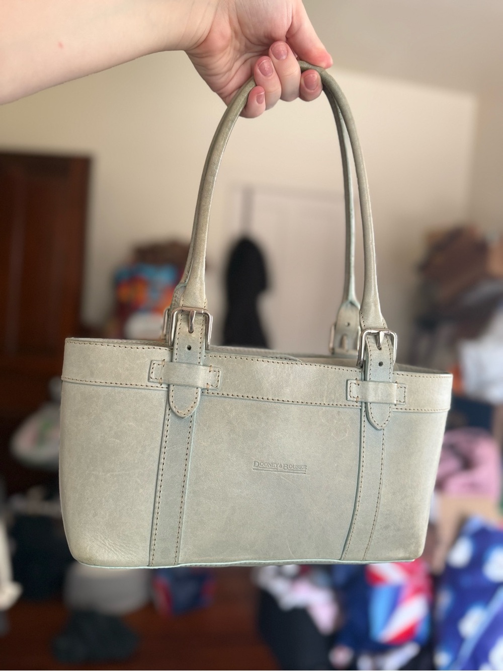 VTG Dooney & Bourke shoulder bag / sea foam green color
